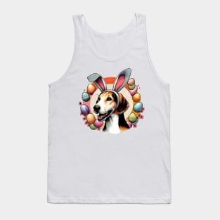 Easter Merriment with English Foxhound in Bunny Ears Tank Top